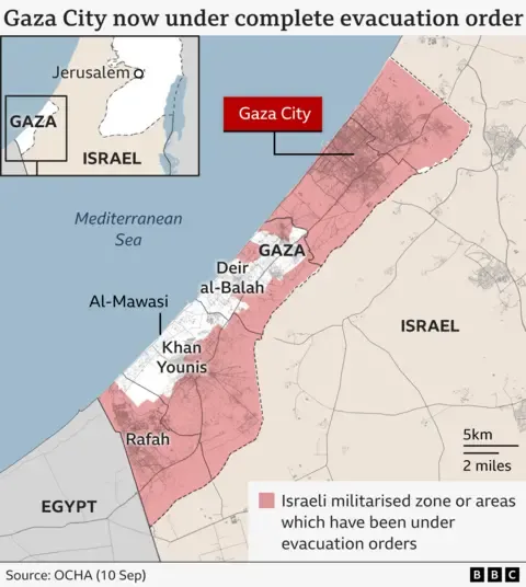 Numerous Palestinians Escape as Israeli Forces Advance Further into the City